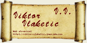 Viktor Vlaketić vizit kartica